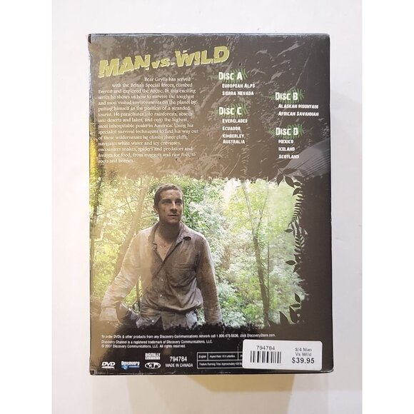 Discovery Channel Man vs. Wild (DVD 2007 4-Disc Box Set) NEW FACTORY SEALED - Picture 2 of 6